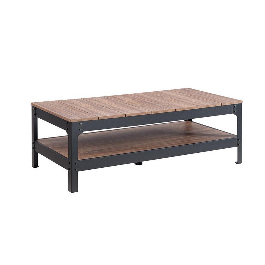 Calicosy Table basse métal noir et bois - L117cm  