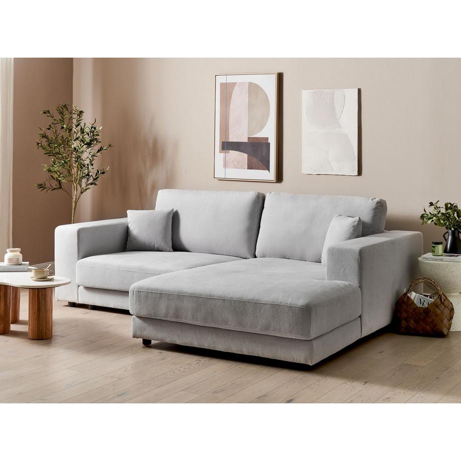 Beliani Canapé d'angle en Tissu Scandinave LOFOTEN  