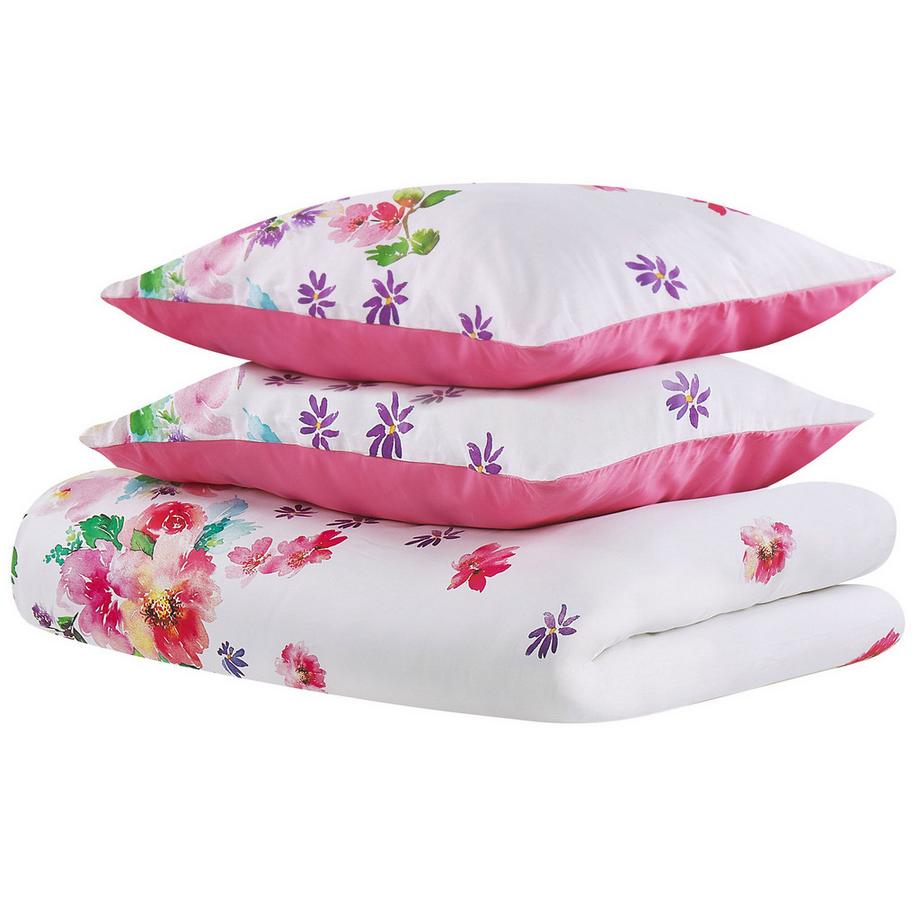 Beliani LARYNHILL Ensemble de housses de couette en Satin de coton Moderne  