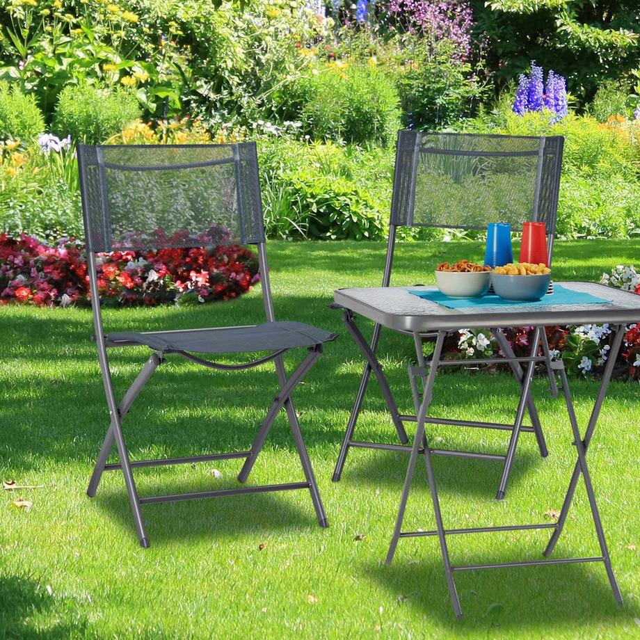 B2X Klappbarer Gartenstuhl 2er Set  