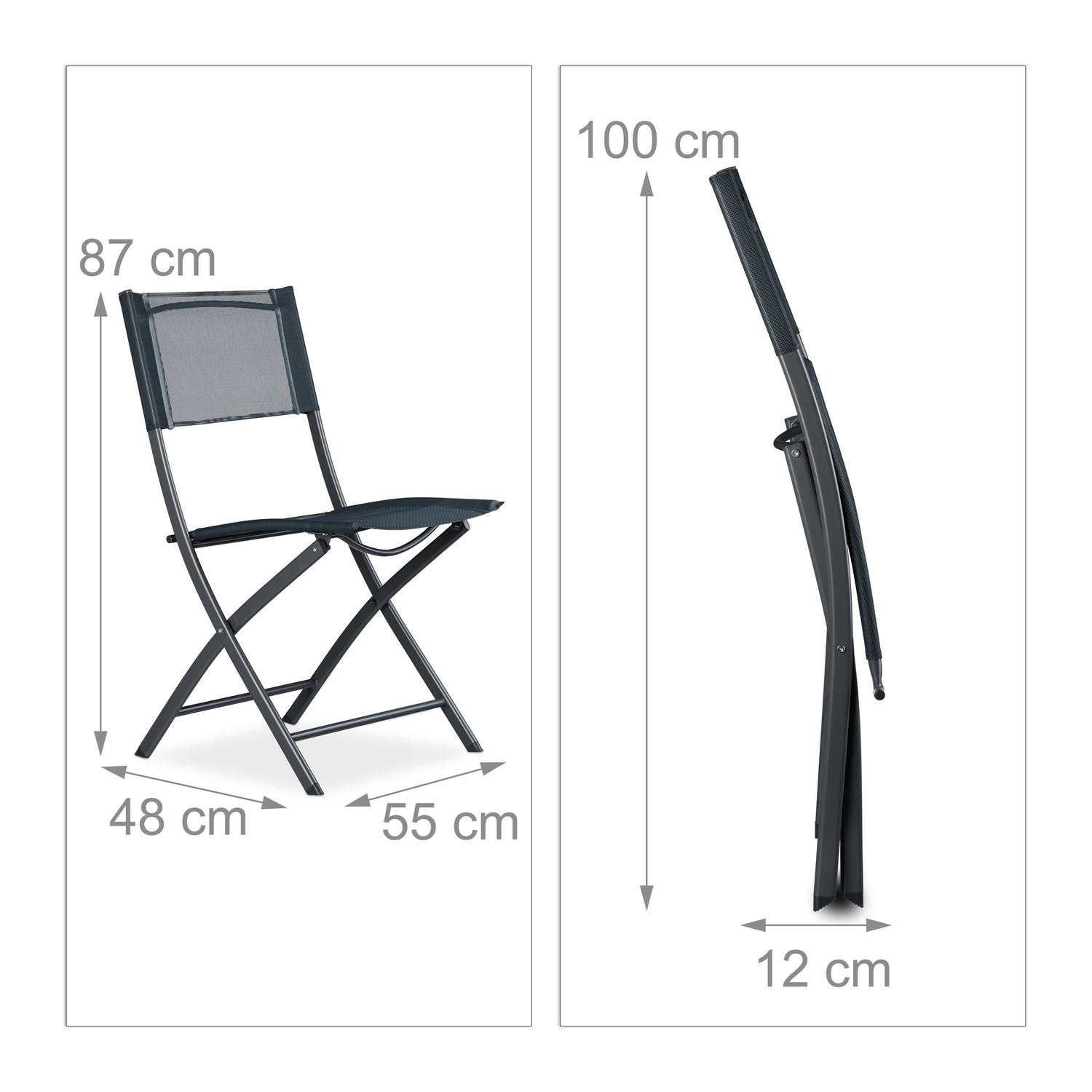 B2X Set di 2 sedie pieghevoli da giardino  