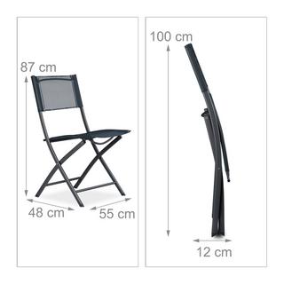 B2X Set di 2 sedie pieghevoli da giardino  