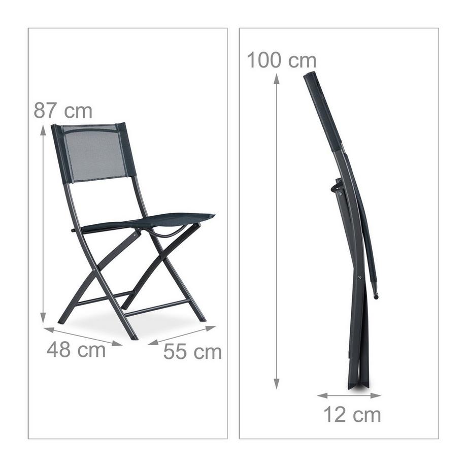 B2X Klappbarer Gartenstuhl 2er Set  