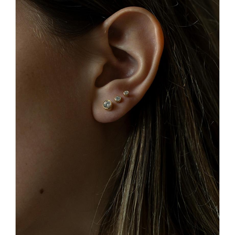 PHANTASYA  Boucles d'oreilles zirconia 1262 Plaqué or 