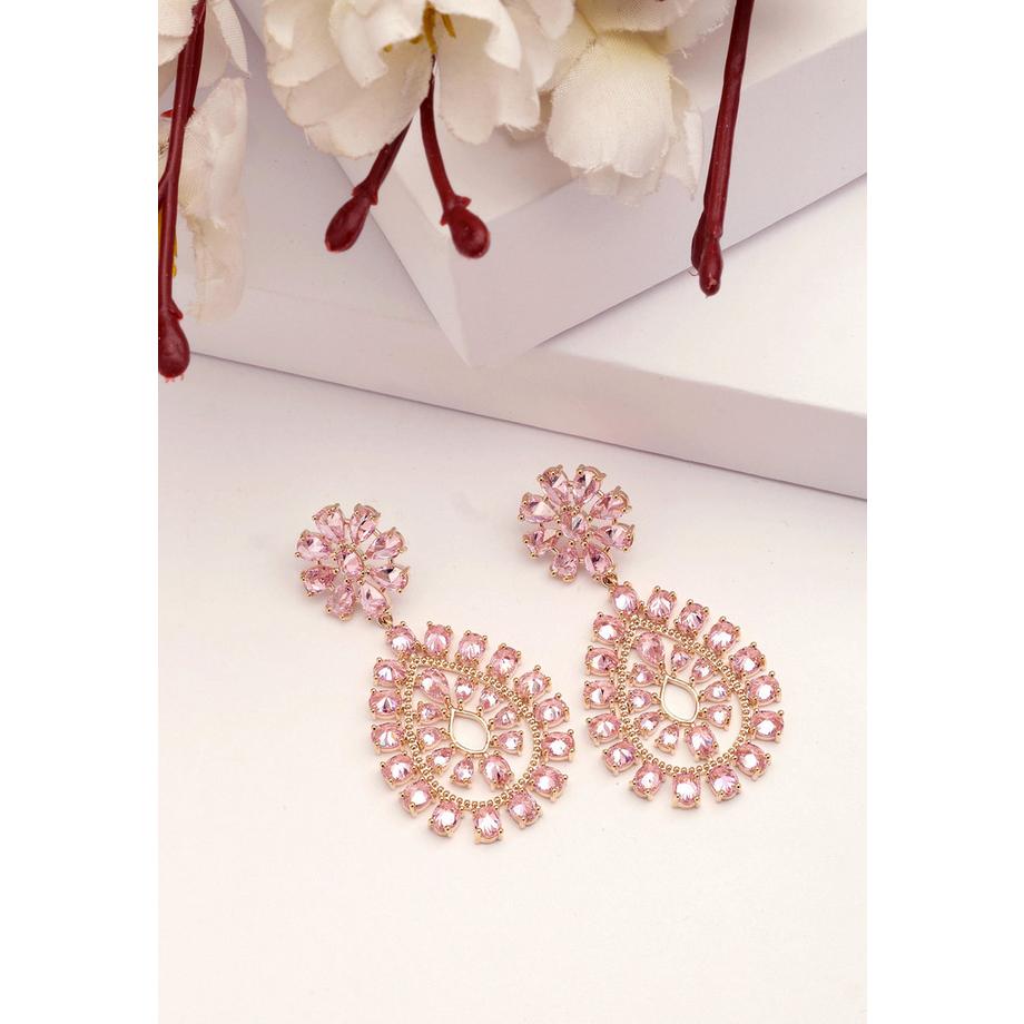 AVANT-GARDE PARIS  Diva Glänzende Florale Tropfenohrringe 