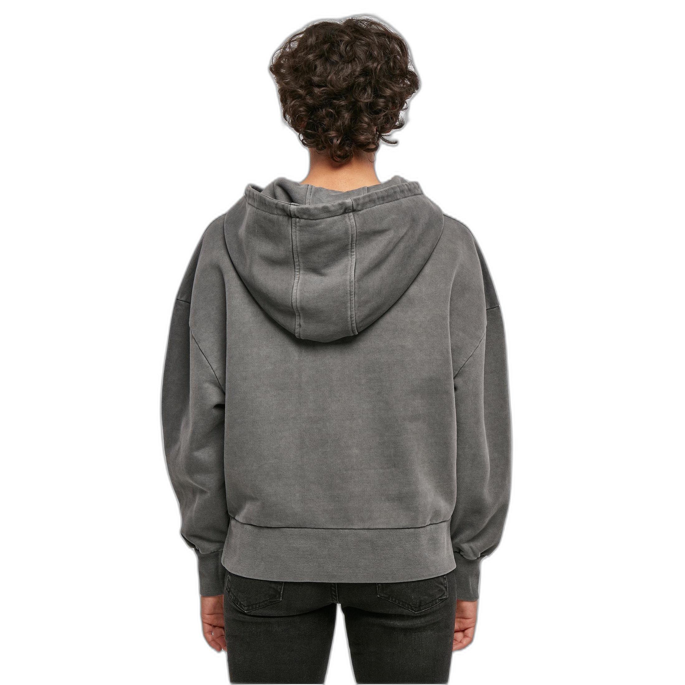 URBAN CLASSICS  kapuzenpullover, damen heavy terry garment dye gt 