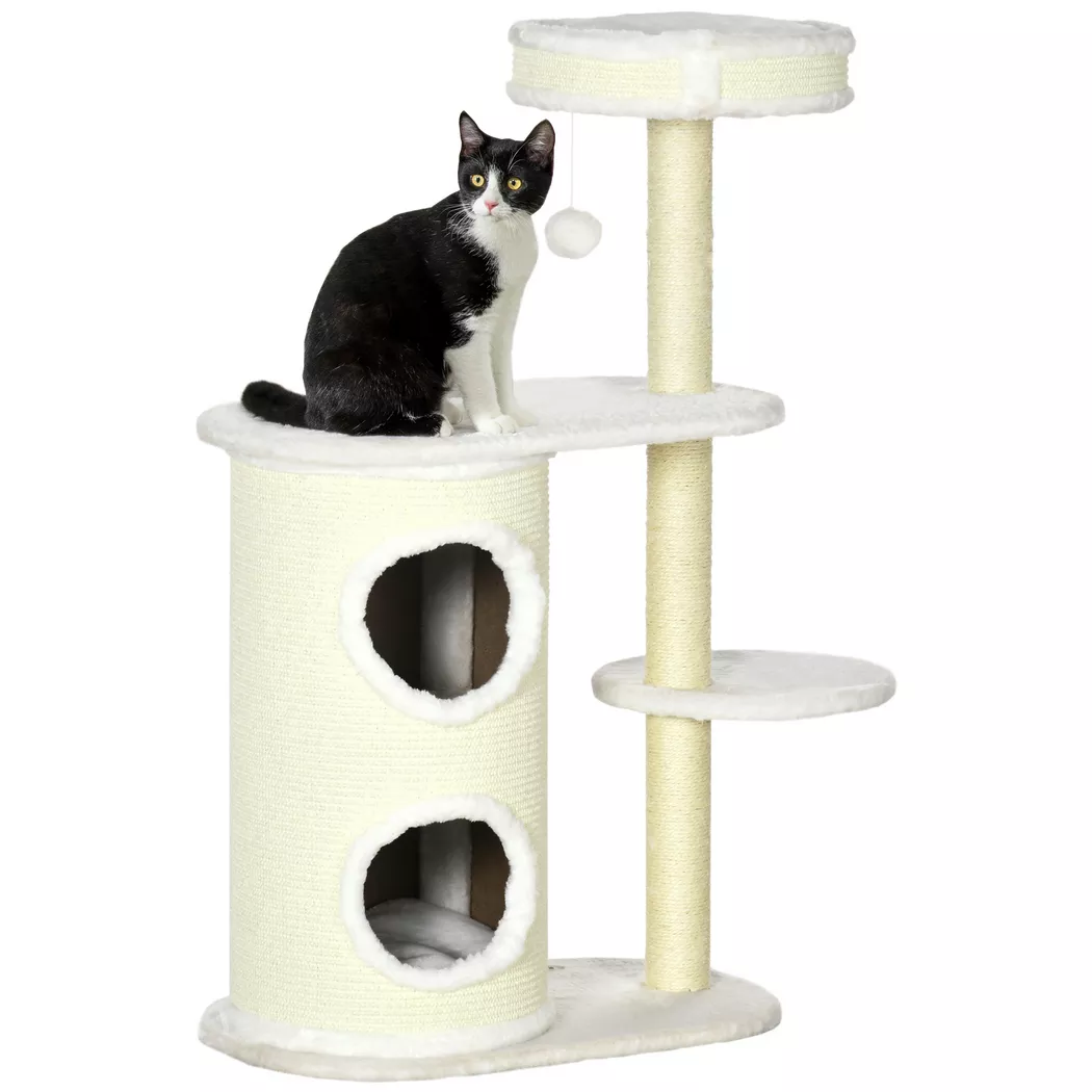 PawHut - Kratzbaum, One Size, Weiss