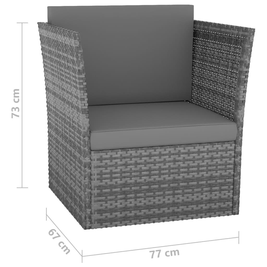 VidaXL sedia da giardino Polirattan  