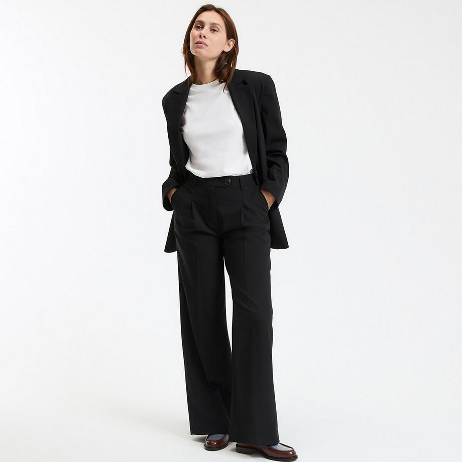 La Redoute Collections Weite Hose mit Bügelfalte  