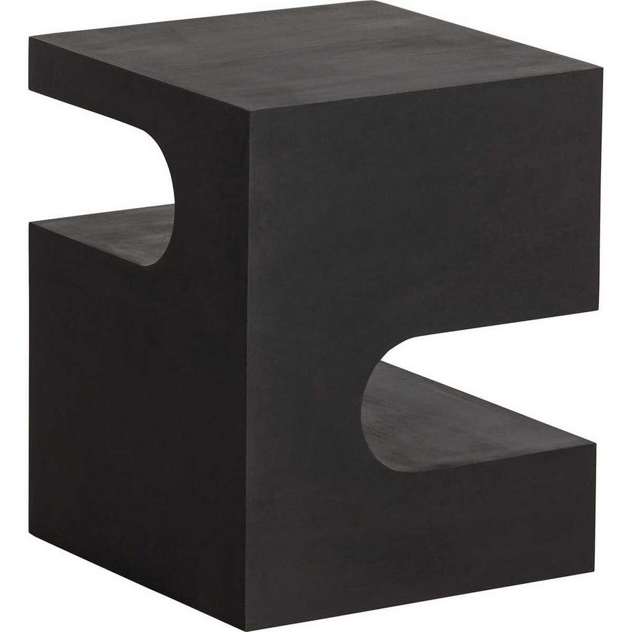 mutoni Table d'appoint Toma bois de manguier noir 40x40  