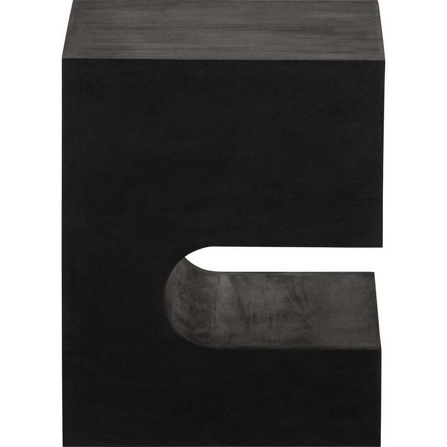 mutoni Table d'appoint Toma bois de manguier noir 40x40  