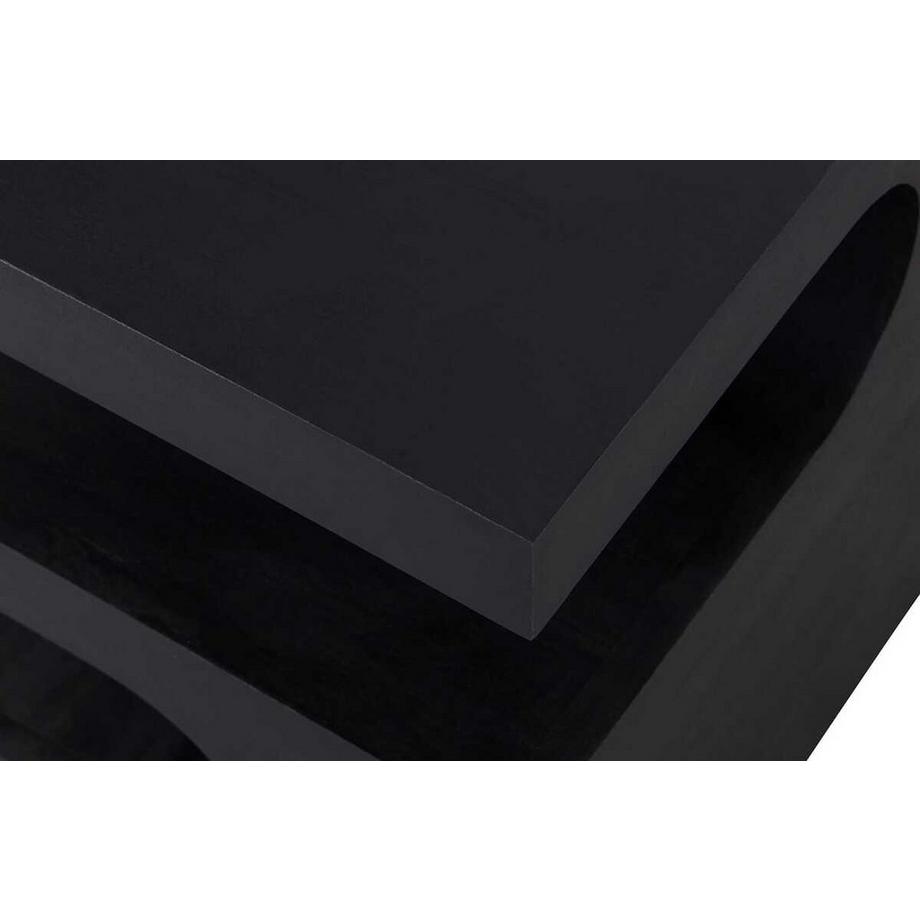 mutoni Table d'appoint Toma bois de manguier noir 40x40  