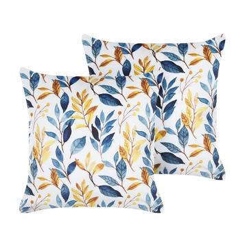 Lot de 2 coussins en Velours Moderne CATTLEYA