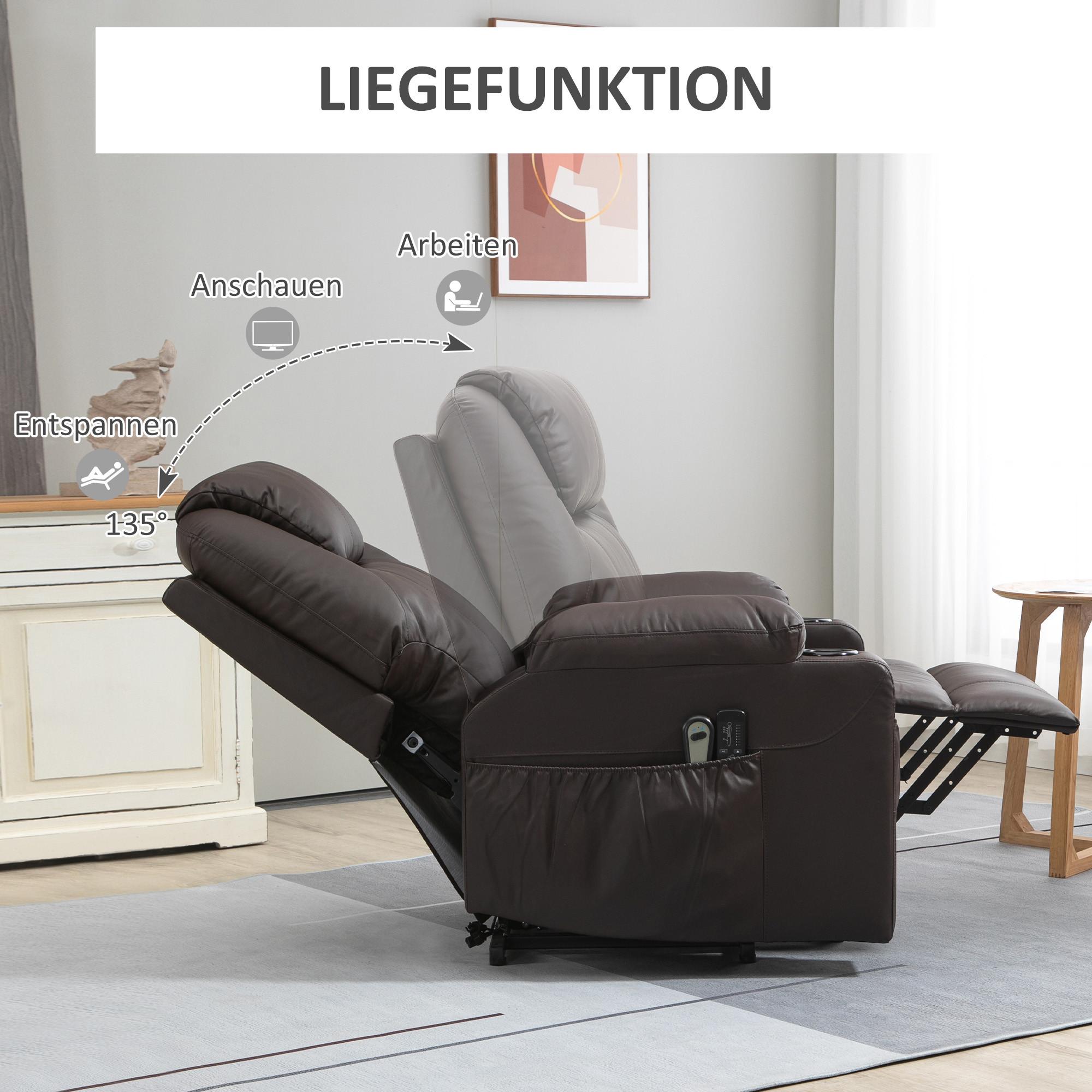 HOMCOM  Fauteuil avec aide à se lever 