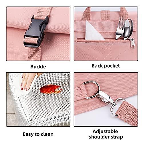 Only-bags.store Kühltasche klein Große Lunchtasche 10L Rolltop Picknicktasche Erweiterbare Lunch Tasche für Arbeit,  