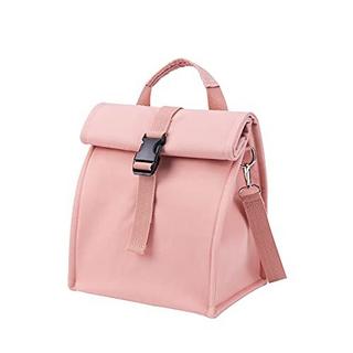 Only-bags.store Sac isotherme Petit grand sac à déjeuner 10 L Sac de pique-nique à roulettes Sac à déjeuner extensible pour le travail, l'école, le pique-nique, les sorties, le transport de nourriture, rose  