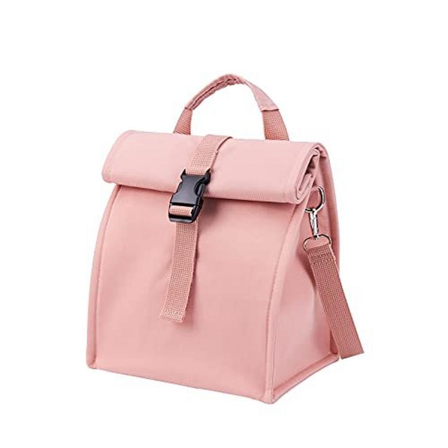 Only-bags.store  Sac isotherme Petit grand sac à déjeuner 10 L Sac de pique-nique à roulettes Sac à déjeuner extensible pour le travail, l'école, le pique-nique, les sorties, le transport de nourriture, rose 