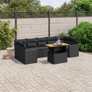 VidaXL set divano da giardino Polirattan  