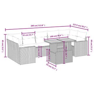 VidaXL Garten sofagarnitur poly-rattan  