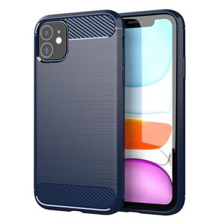 Cadorabo  Hülle für Apple iPhone 11 TPU Silikon Edelstahl-Karbonfaser Optik 