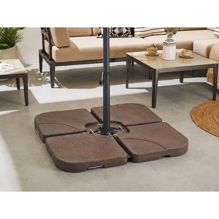 Beliani Sonnenschirmfuss aus Kunststoff  CARIA  