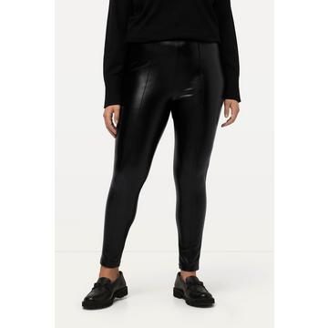 Legging en similicuir, coupe Slim, taille élastique, surpiqûres