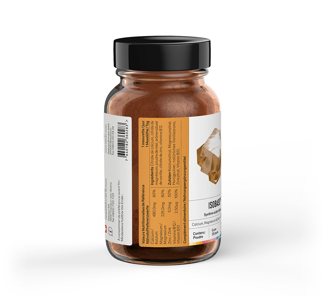 Sekoya Swiss  Isobase | Calcium, Magnesium & Zink + Vitamin B12 | Säure-Basen-Gleichgewicht 