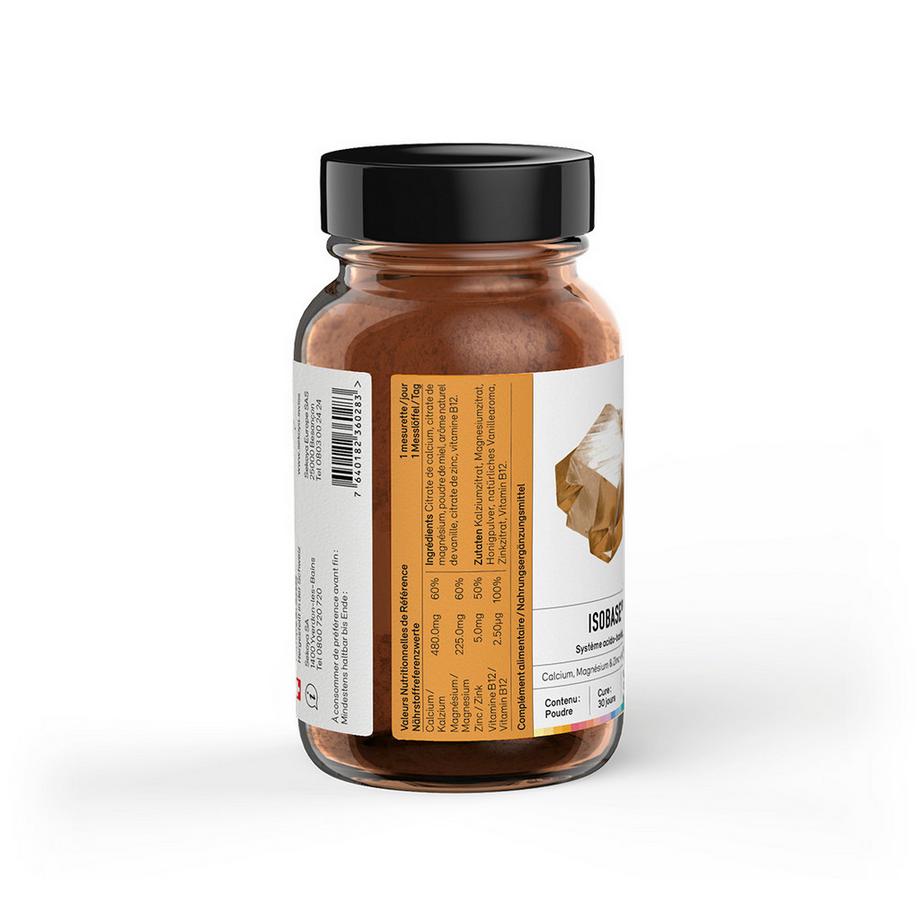 Sekoya Swiss  Isobase | Calcium, Magnésium & Zinc + Vitamine B12 | Équilibre acido-basique 