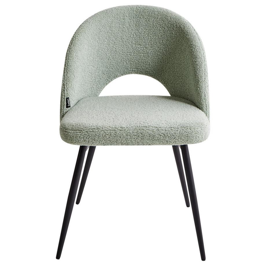 Beliani Lot de 2 chaises de salle à manger en Bouclé Minimaliste ONAGA  