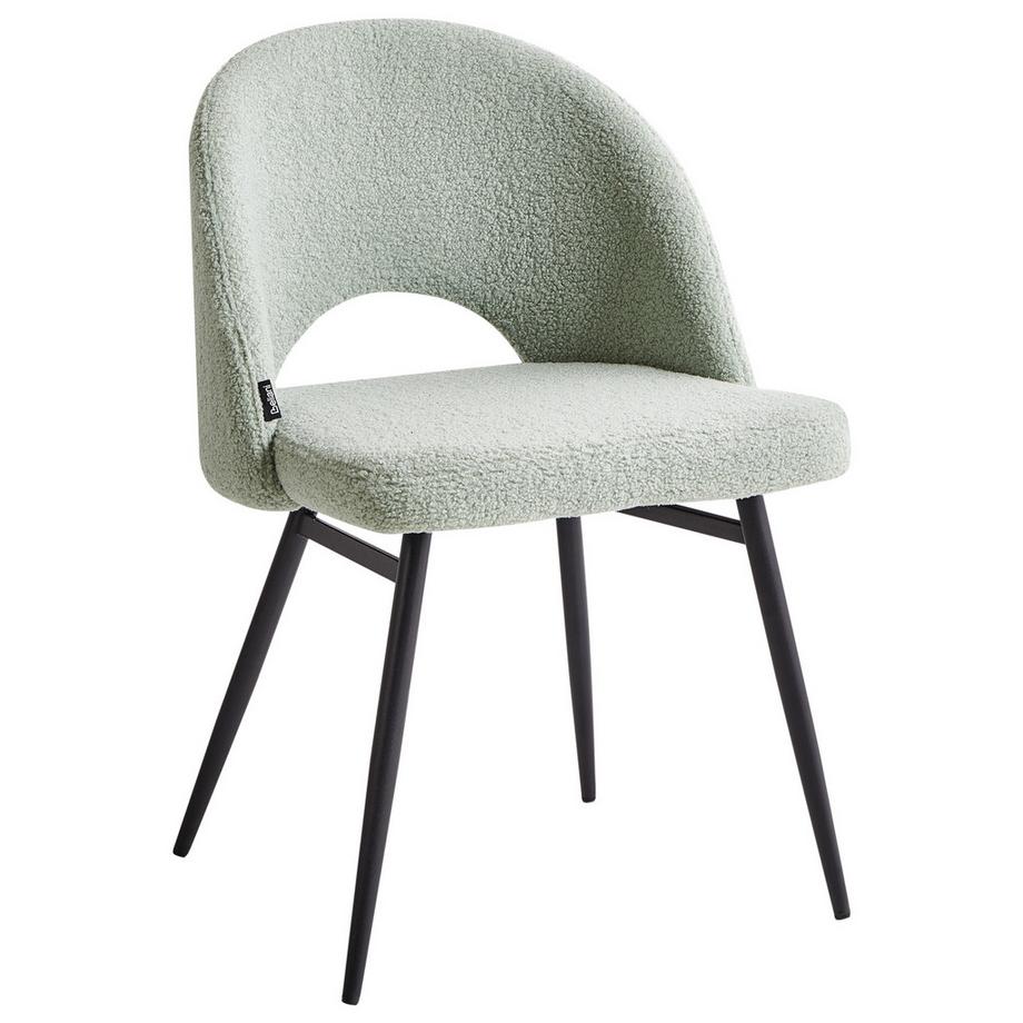 Beliani Lot de 2 chaises de salle à manger en Bouclé Minimaliste ONAGA  