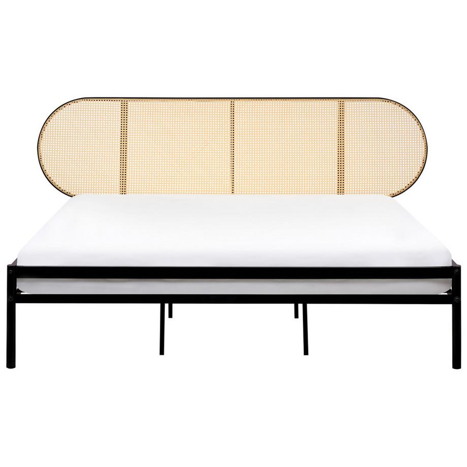 Beliani Lit avec sommier en Métal Moderne BOULIN  