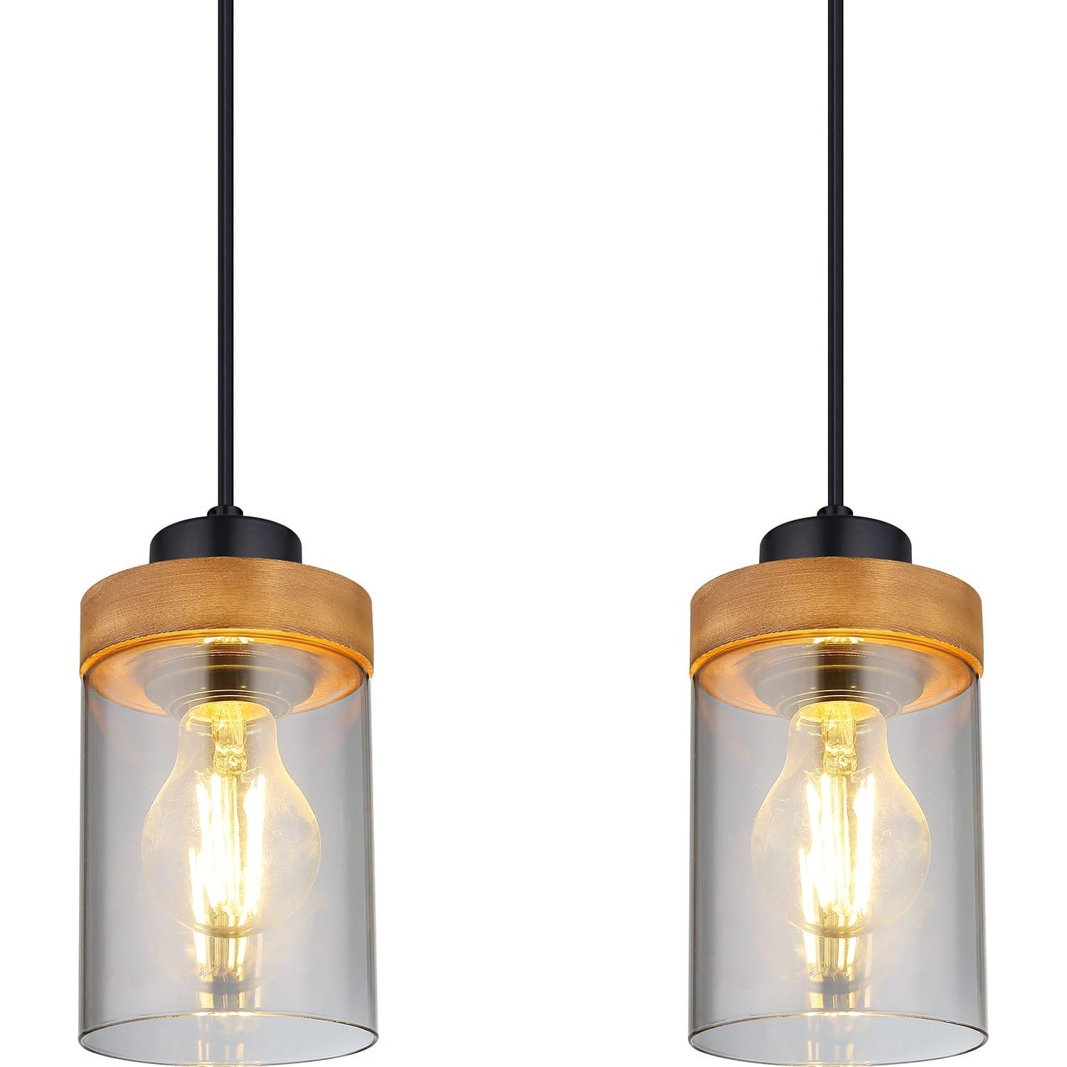 mutoni Lampe à suspension Finca métal noir mat 4xE27  