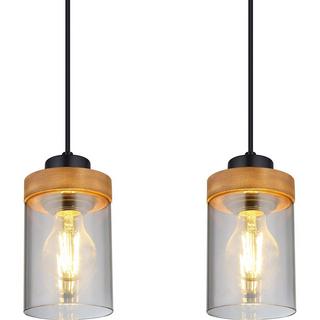 mutoni Lampe à suspension Finca métal noir mat 4xE27  