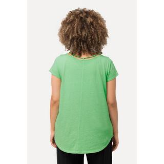 Ulla Popken  T-Shirt, Kordel, A-Linie, Rundhals, Halbarm 