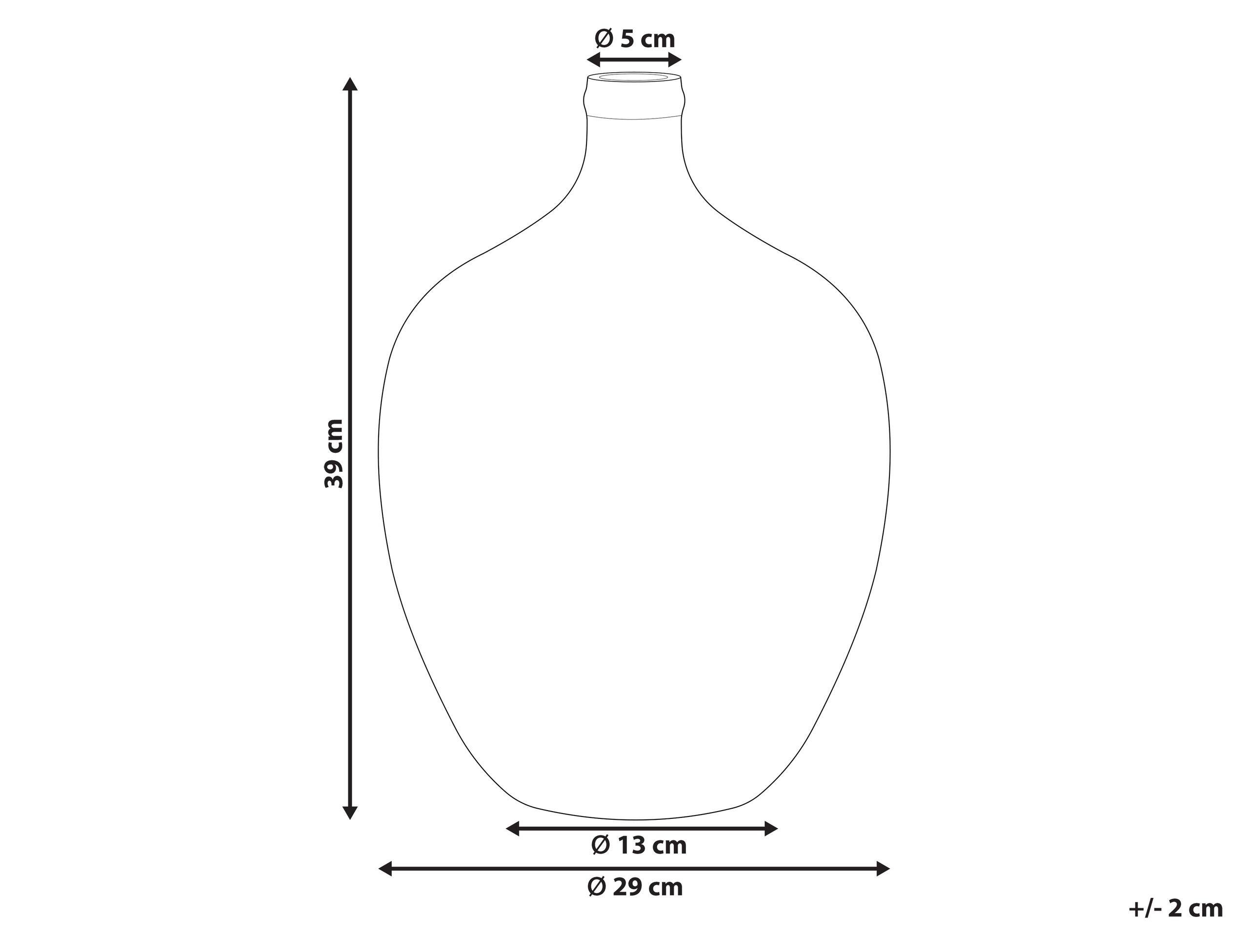 Beliani Dekovase aus Glas Modern ROTI  