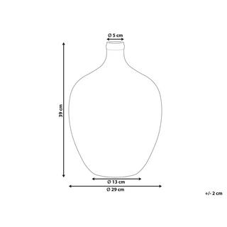 Beliani Dekovase aus Glas Modern ROTI  