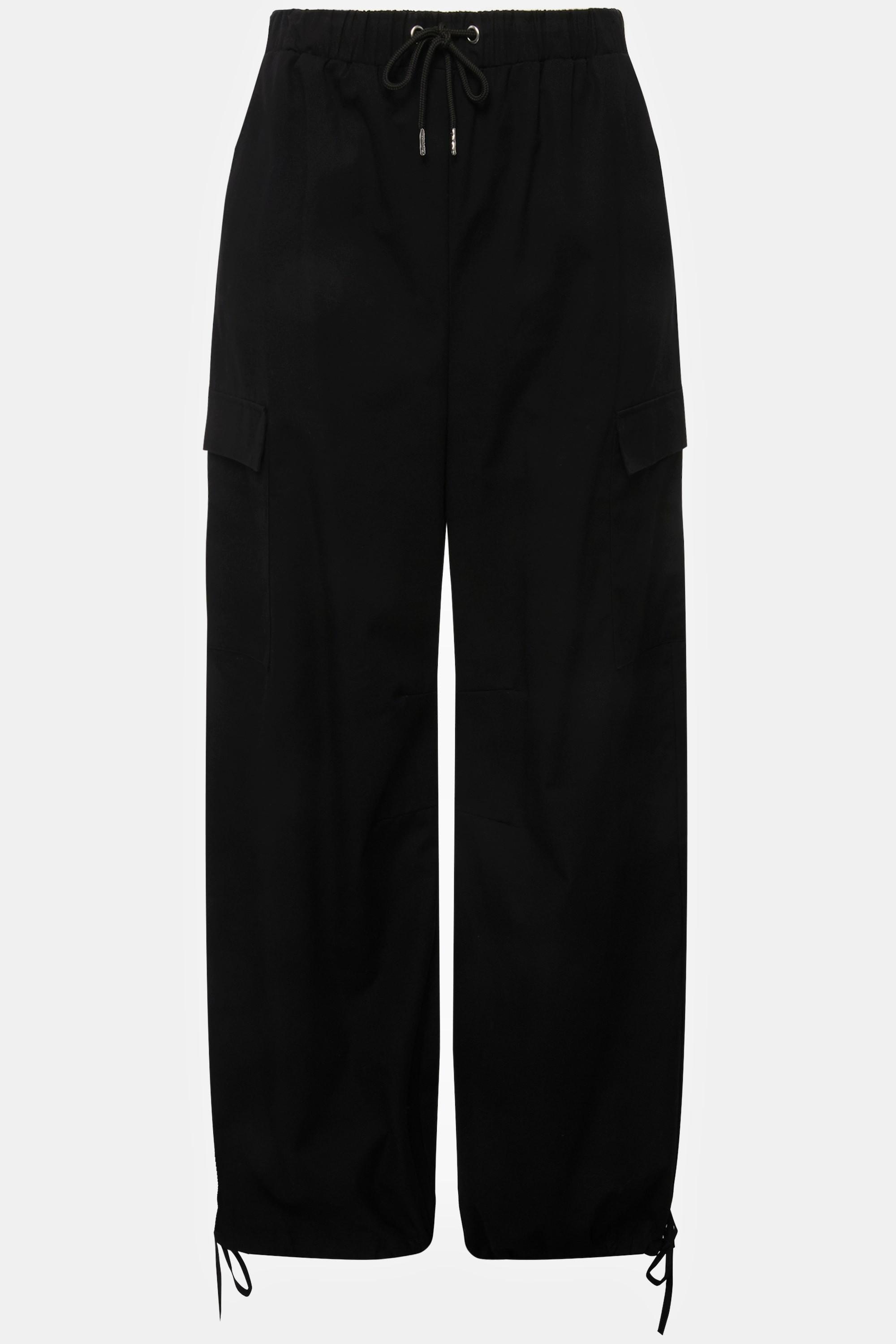 Studio Untold  Pantaloni cargo unisex con taglio della gamba dritto, cintura elastica e coulisse 