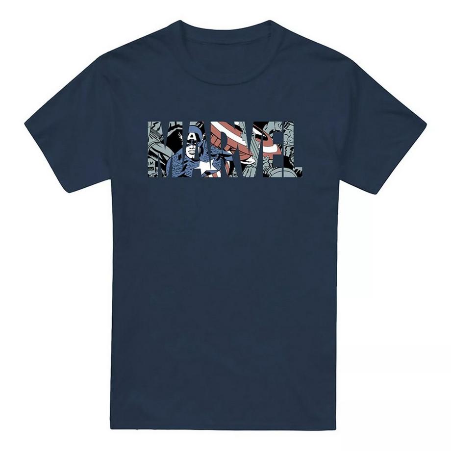 CAPTAIN AMERICA Comic Artwork Kurzarm T-Shirt  