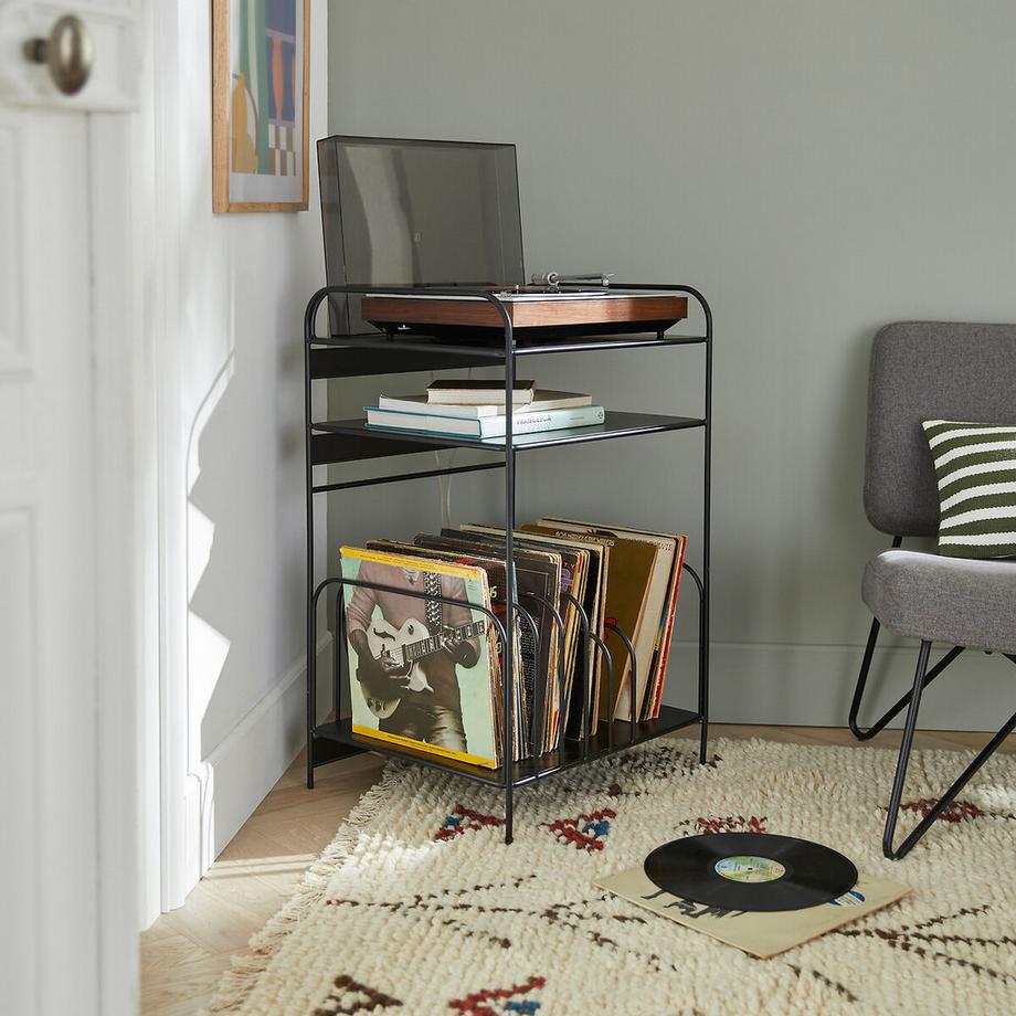 La Redoute Intérieurs Petit meuble vinyles métal acier  