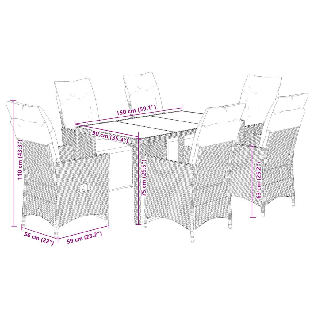 VidaXL Bistro set poly-rattan  