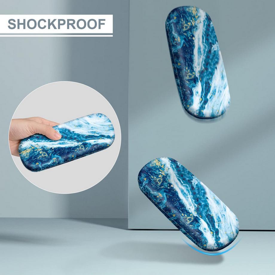 Only-bags.store Tragbares Hartschalen Brillenetui mit Brillenputztuch  