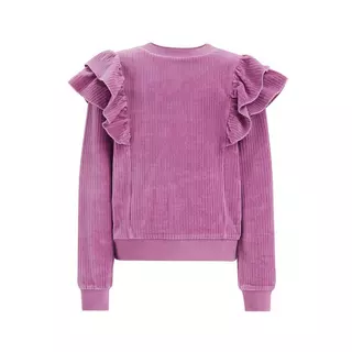 WE Fashion  Geripptes Samt-Sweatshirt Für Mädchen 