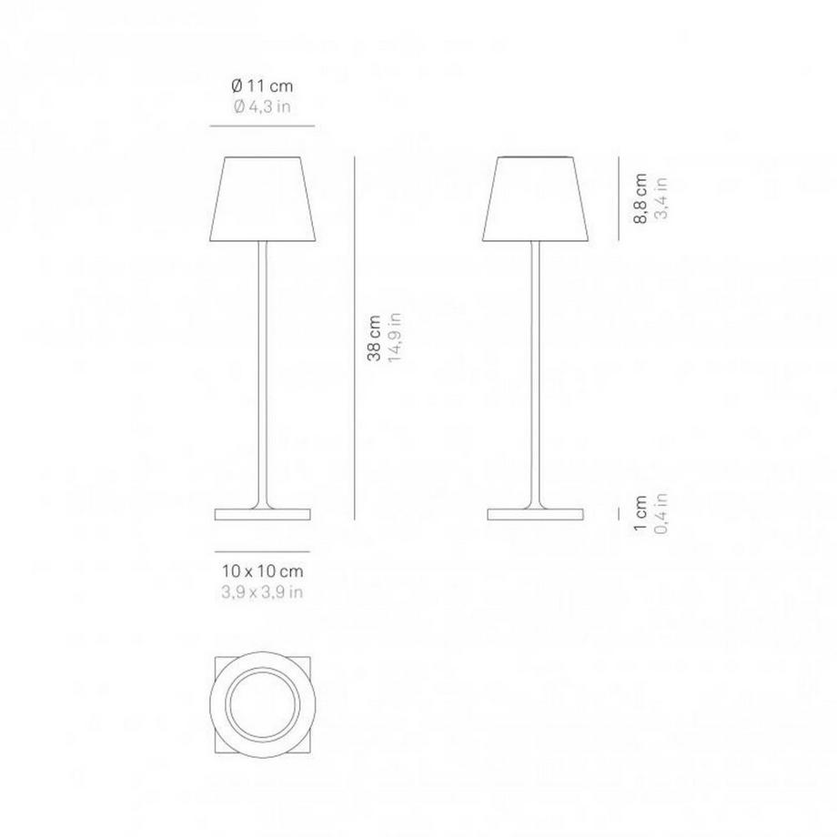 ZAFFERANO Poldina PRO Lampe de Table Sable  