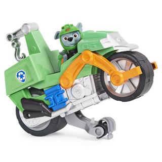 Spin Master  PAW Patrol , veicolo Moto Pups di Rocky, motocicletta con motore a retrocarica e personaggio, per bambini dai 3 anni in su 