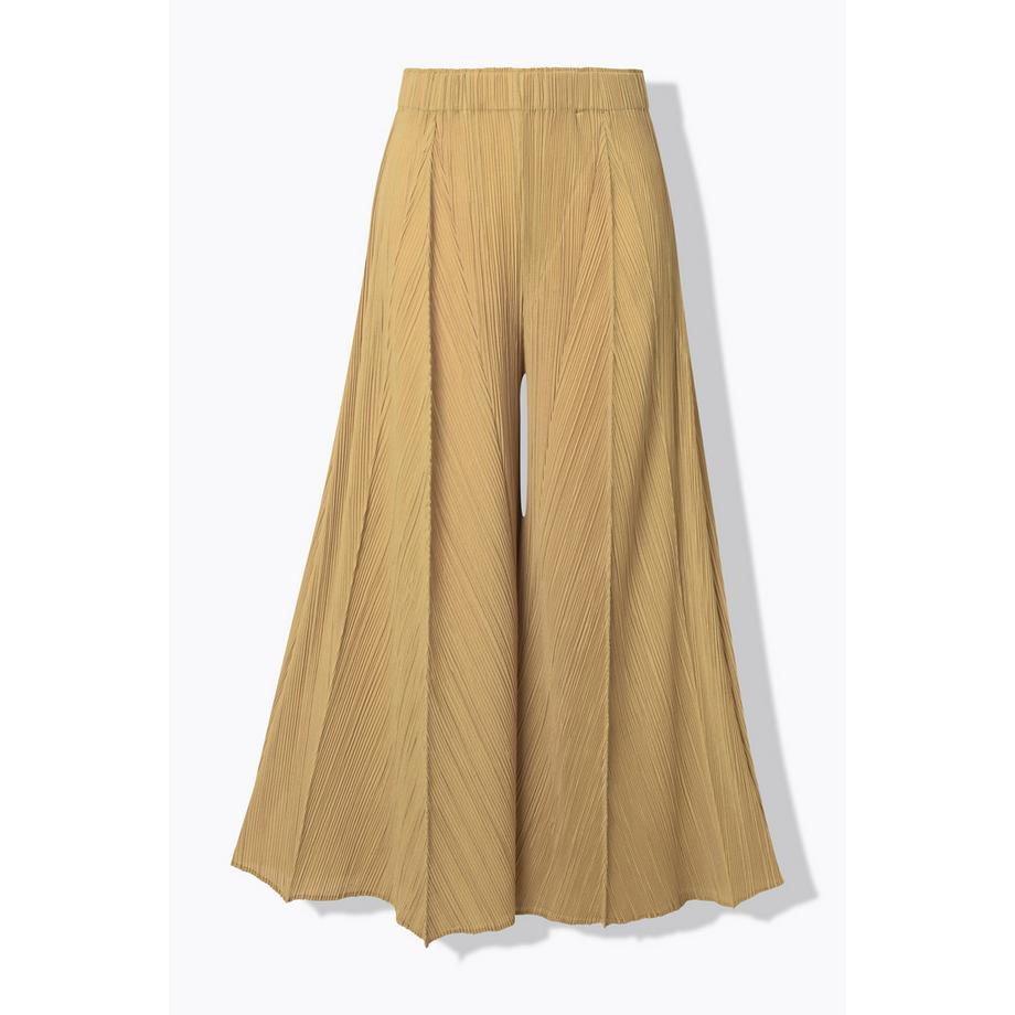 Ulla Popken Pantalon Plissé Jambe Large Taille Élastique  