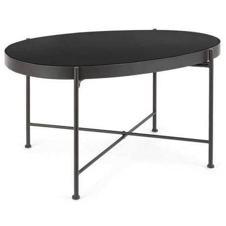 mutoni Table d&#039;appoint Rashida noir 70x46  