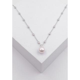 MUAU Schmuck  Collier or blanc 750 perle d'Akoya 8-8.5mm 