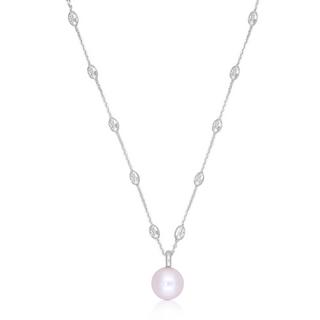 MUAU Schmuck  Collier or blanc 750 perle d'Akoya 8-8.5mm 