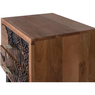 mutoni Table de nuit Amano acacia naturel 50x56  