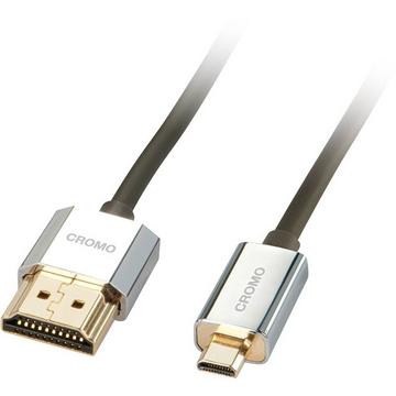 CROMO Slim HDMI High Speed avec Ethernet, type A/D, 2m